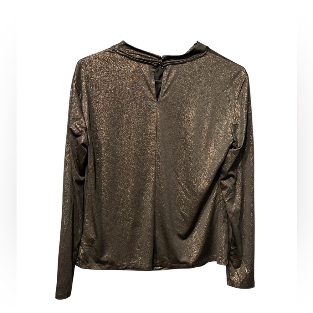 Rachel Zoe long sleeve/top blouse size:M
Color: Black/gold metallic - Picture 2 of 6